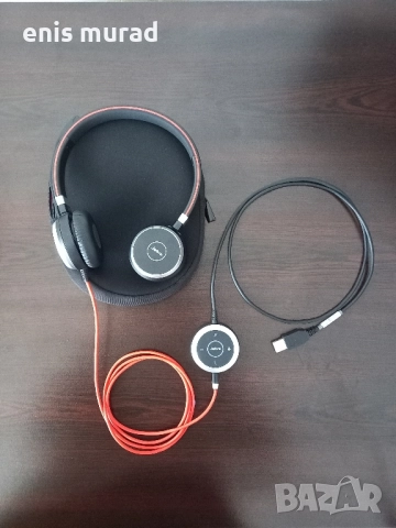 Професионални слушалки Jabra Evolve 40 UC Duo – жични, стерео, с микрофон, снимка 2 - Слушалки за компютър - 51947041