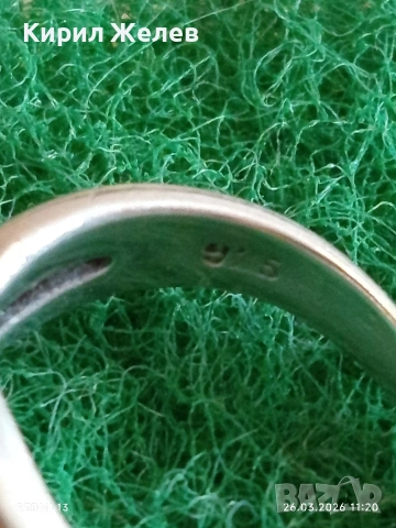 Винтидж сребърен пръстен Арт Деко стил майсторска изработка 51768, снимка 6 - Пръстени - 53982152