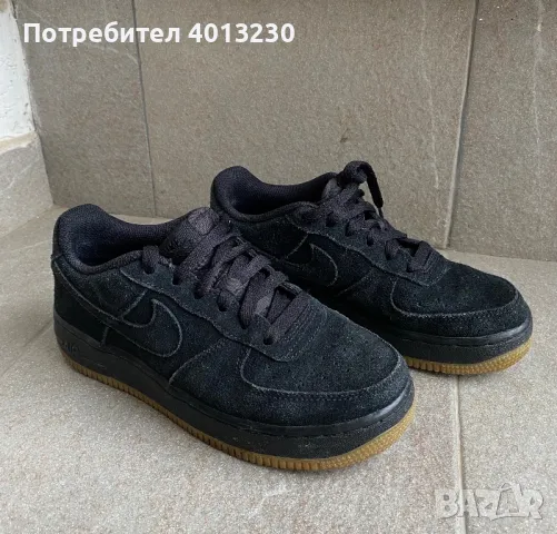 Nike Air Force 1, 37 , черен велур, снимка 2 - Маратонки - 47233032