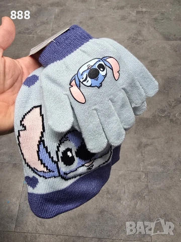 детски ръкавици и шапки Lilo and Stitch , снимка 3 - Шапки, шалове и ръкавици - 53490369