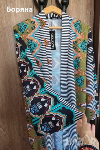 Boohoo ново кимоно плажно парео с флорален принт, снимка 7 - Бански костюми - 53917043