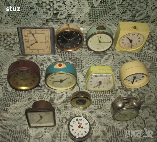 Механични будилници за реставрация, или за части, сет 12 бр., снимка 2 - Антикварни и старинни предмети - 53125078