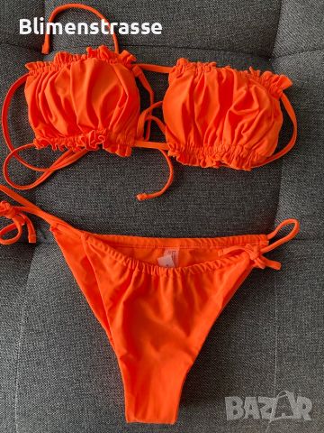 Бански М размер оранжев, снимка 1 - Бански костюми - 45762008