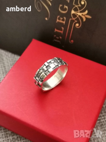 Сребърен пръстен модел R120, снимка 5 - Пръстени - 51986087