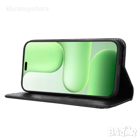 Ретро Кожен Калъф Портфейл за Honor 600 Lite 5G - Магнитен, Стойка, Слотове, 4 цвята, снимка 6 - Калъфи, кейсове - 54218834