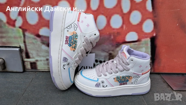 Английски дамски кецове -Zara, снимка 3 - Кецове - 51716255