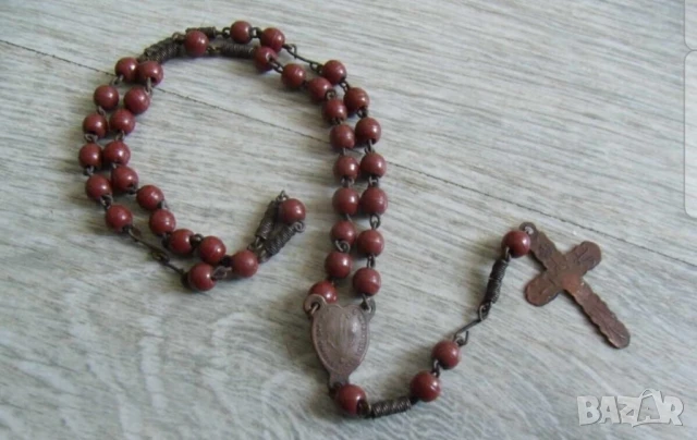Стара молитвена броеница красота от бронз за вас