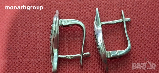 Сребърни обеци, снимка 4 - Обеци - 52713605