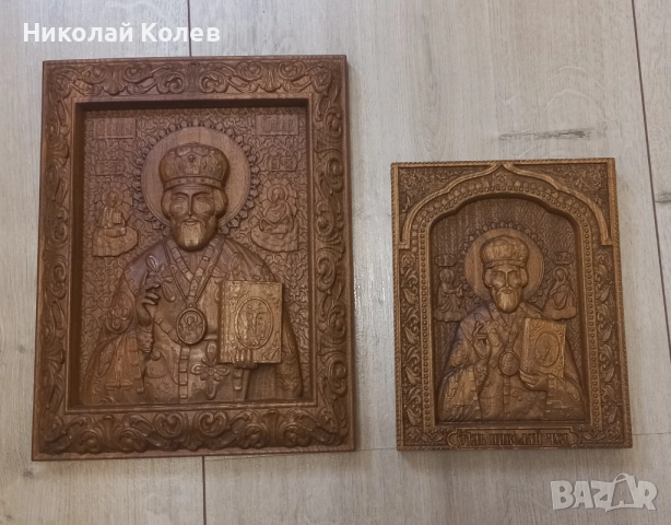 Икони на Свети Николай Чудотворец-Машинна дърворезба