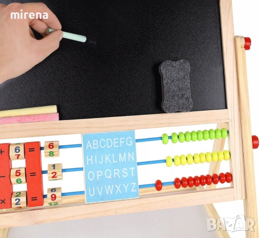 Двустранна дъска за рисуване Kruzzel - Магнитна, със сметало, снимка 5 - Образователни игри - 53145060