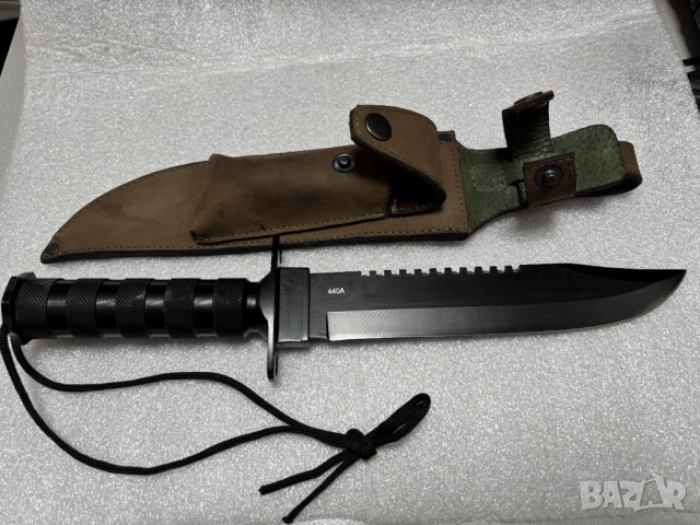 Голям Тактически нож Boker Magnum Survivalist с Кания/естествена кожа/, снимка 3 - Ножове - 53463637