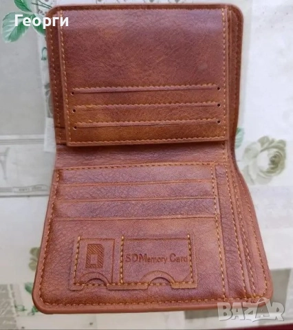 Кожен мъжки портфейл с защита от електронни кражби (с RFID защита), снимка 2 - Портфейли, портмонета - 51633884