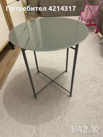 Кръгла стъклена маса, снимка 5 - Маси - 52541901