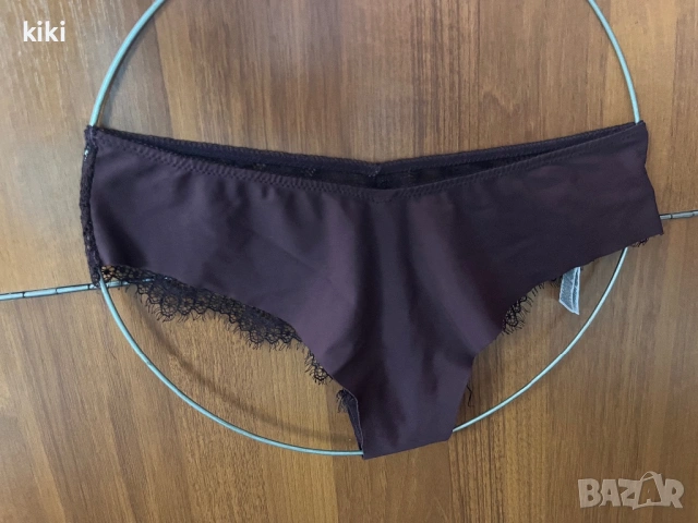 Xs-s Дамска дантелена бикина бордо , снимка 2 - Бельо - 53401445