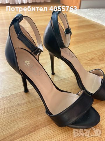 Черни токчета , снимка 1 - Дамски обувки на ток - 45224126