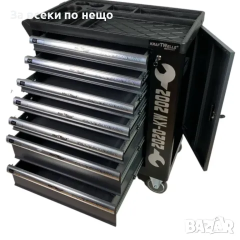 Шкаф с инструменти KraftWelle със 7 чекмеджета – 6 пълни, снимка 3 - Други инструменти - 50322747