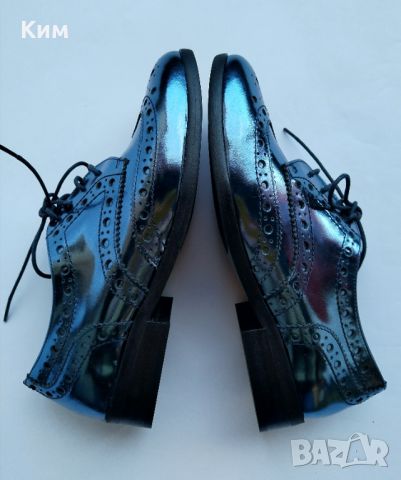  Обувки в синя кожа Minelli, снимка 8 - Дамски ежедневни обувки - 45162217