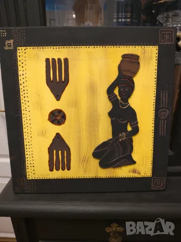 Африканска картина с абанос 