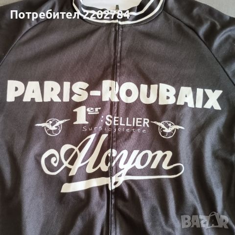 Тениска колоездене Total direct energy, ръкавици B'TWIN,джърси Париж - Рубе,Paris - Roubaix , снимка 2 - Тениски - 32158820