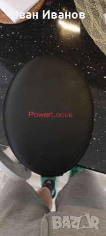 безжични слушалки PowerLocus - black and blue, снимка 1 - Слушалки и портативни колонки - 45545889