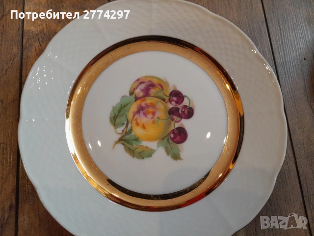 Порцеланови винтидж десертни чинийки, снимка 2 - Чинии - 53571120