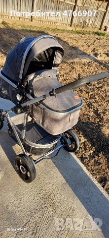 Комбинирана детска количка Moni, Ciara, сив, 0-36 месеца, снимка 17 - Детски колички - 54021904