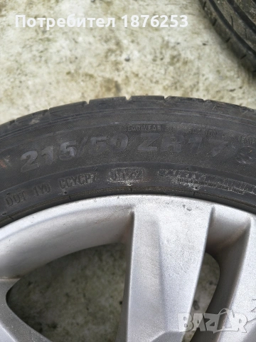 Джанти + гуми от пежо 5008 - заводски джанти 17" Peugeot, снимка 4 - Гуми и джанти - 53704425