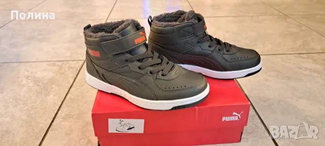 НОВО Puma Rebound Joy Fur PS детски зимни маратонки кецове номер 35, снимка 6 - Детски маратонки - 48076800