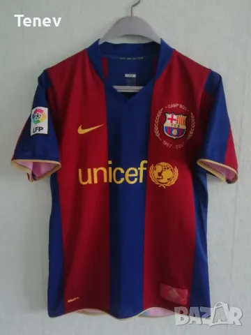 FC Barcelona Nike 2007/2008 юбилейна оригинална тениска фланелка Барселона , снимка 1 - Тениски - 47205305