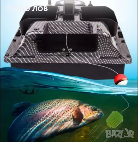 Лодка за захранка карбонова 40 точков GPS Bait Boat,12000mа,сак,зарядно за кола,допълните перки, снимка 11 - Стръв и захранки - 46598215