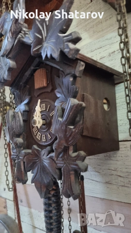 Немски часовник с кукувица , снимка 5 - Стенни часовници - 53738845