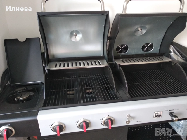Продавам ново комбинирано барбекю, газ и дървени въглища , снимка 2 - Барбекюта - 52197752