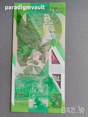 Банкнота - Източни Кариби - 5 долара UNC | 2021г., снимка 4 - Нумизматика и бонистика - 53217757
