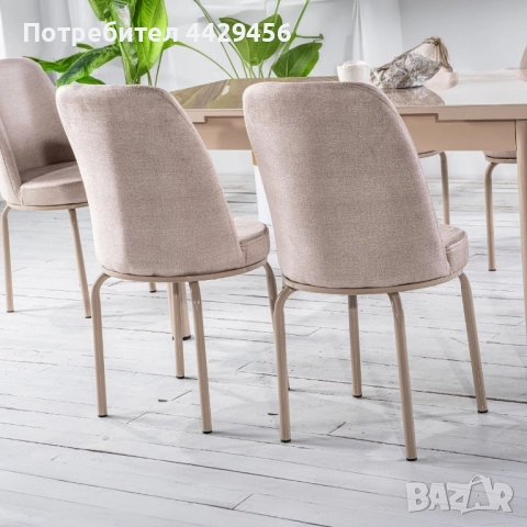 Стилен трапезен комплект – разтегателна маса + 6 стола (НОВ), снимка 8 - Маси - 52944362