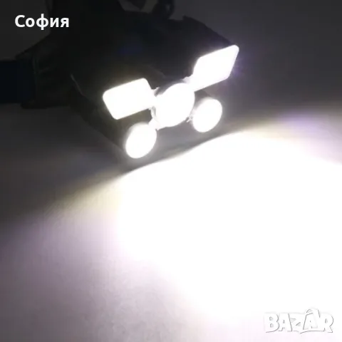 Фенер – челник с лампи  L2 + 2 х T6 + 2 LED фара и USB захранване, снимка 8 - Друга електроника - 47928567