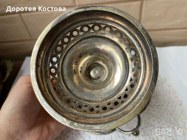Красива посребрена бонбониера от Англия, снимка 11 - Антикварни и старинни предмети - 53332257