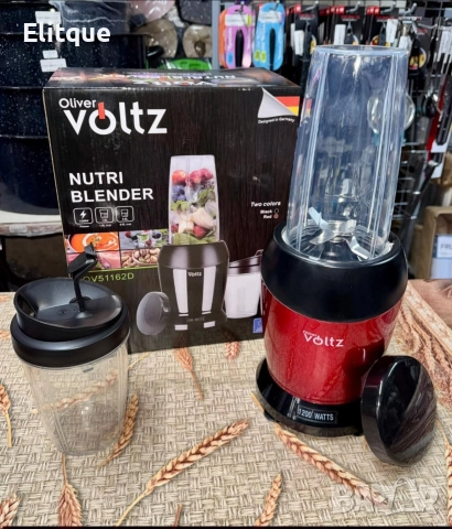 Мощен нутри блендер Oliver Voltz, 1200W с LED дисплей и 2 кани за смути (1000ml/800ml), снимка 2 - Чопъри и пасатори - 52949896