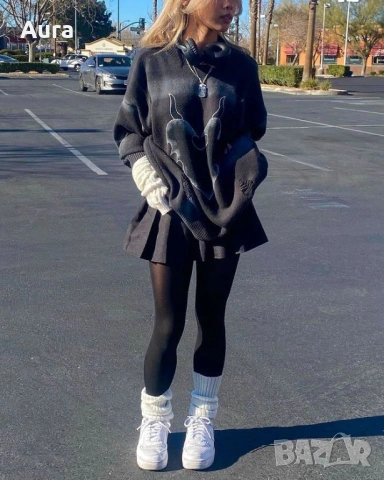 United colors of Benetton Black pleated mini skirt 