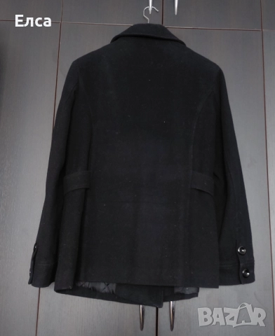 Дамско черно палто, снимка 2 - Палта, манта - 51951365