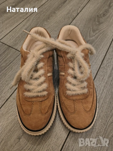 Tamaris Спортни обувки с равна платформа и велур, р.38., снимка 5 - Дамски ежедневни обувки - 53060910