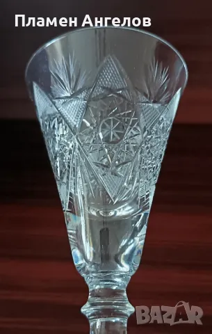 Кристални чаши. Стар Български кристал. , снимка 3 - Чаши - 50104793