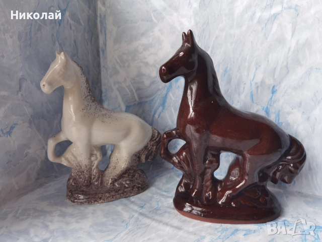 Лот Порцеланови Керамични Коне Кон, снимка 2 - Антикварни и старинни предмети - 52311150