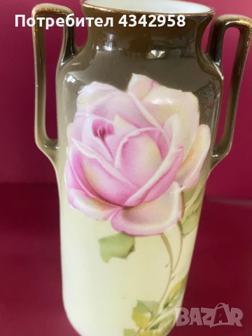 Прусия. Рейнгольд Шлегельмильх.1900-1914г.Порцеланова ваза., снимка 2 - Антикварни и старинни предмети - 51400460