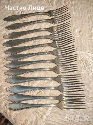 Два Комплекта Вилици и Лъжици Петко Денев Габрово, снимка 3 - Антикварни и старинни предмети - 53329506