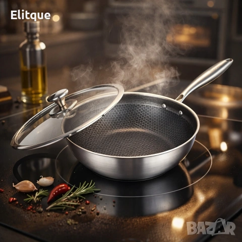 Уок тиган с капак Goldmann Fusionhex Pro GM 1128-28WK, 28x8.5 см.