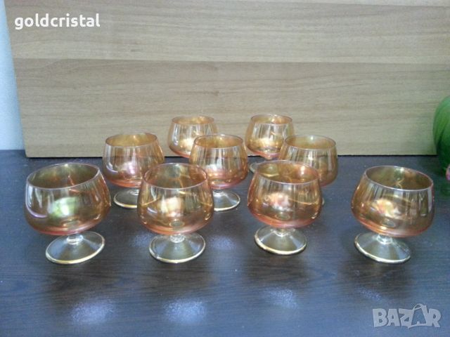 Ретро стъклени чаши , снимка 1 - Антикварни и старинни предмети - 46130307