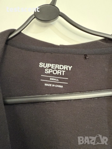 Мъжко спортно горнище с качулка SUPERDRY Mens GymTech Zip Up Hoodie – Black Muscle Fit XL черно, снимка 5 - Суичъри - 52966047