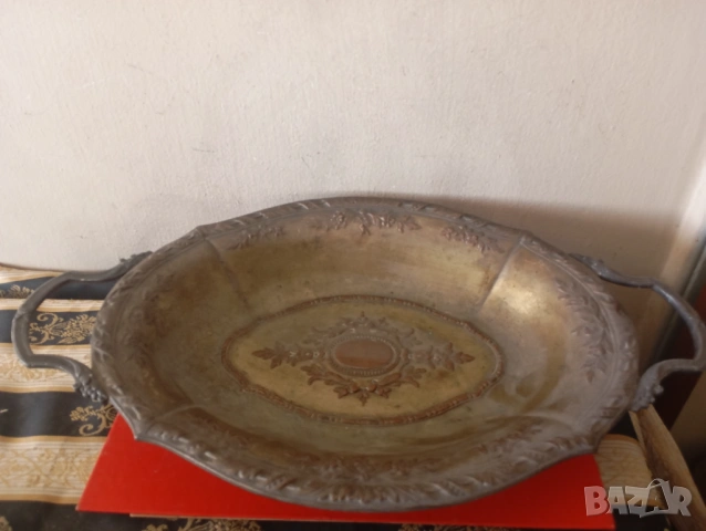 посребрена купа,фруктиера арт деко