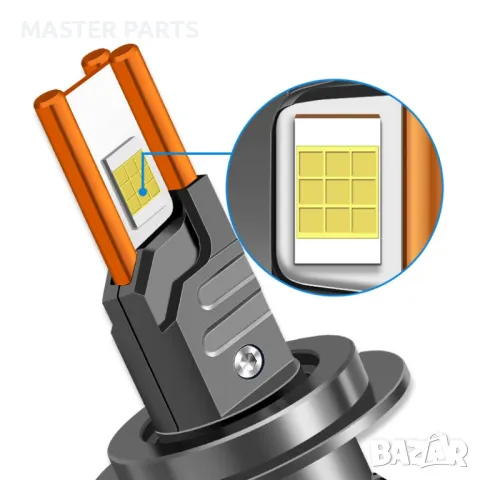 K19 LED Система 190W 38000LM  Топ Canbus (Процесорно Управление, Без Грешки/Смущения), Отличен Фокус, снимка 4 - Части - 50259710