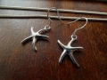 Посребрен дамски комплект - колие, обеци, гривна "Морски звезди", снимка 1